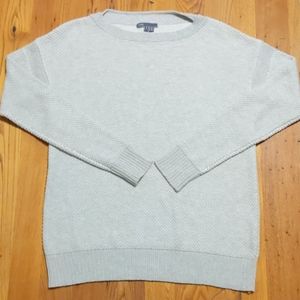 Vince Gray Cotton Knit Sweater